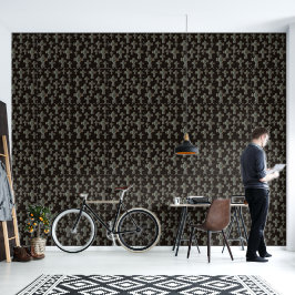 Gotische Halloween Graveyard Headstone Cross Teken Behang