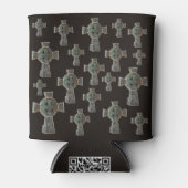 Gotische Halloween Graveyard Headstone Cross Teken Blikjeskoeler (Voorkant)