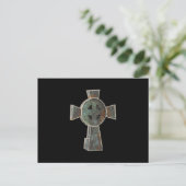 Gotische Halloween Graveyard Headstone Cross Teken Briefkaart (Staand voorkant)