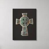 Gotische Halloween Graveyard Headstone Cross Teken Canvas Afdruk (Voorkant)