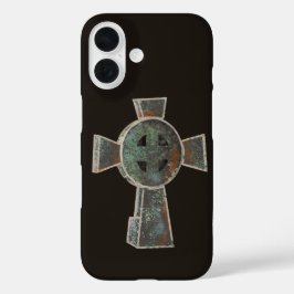 Gotische Halloween Graveyard Headstone Cross Teken iPhone 16 Hoesje