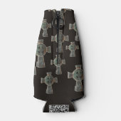 Gotische Halloween Graveyard Headstone Cross Teken Flesjeskoeler (Achterkant)