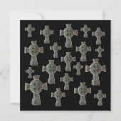 Gotische Halloween Graveyard Headstone Cross Teken Kaart (Voorkant)