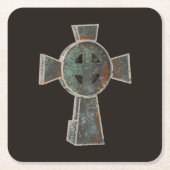 Gotische Halloween Graveyard Headstone Cross Teken Kartonnen Onderzetters (Voorkant)