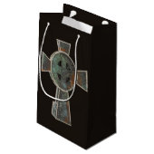 Gotische Halloween Graveyard Headstone Cross Teken Klein Cadeauzakje (Achterkant Gekanteld)