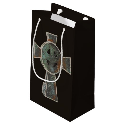 Gotische Halloween Graveyard Headstone Cross Teken Klein Cadeauzakje (Achterkant Gekanteld)