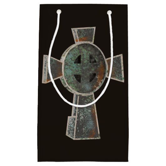 Gotische Halloween Graveyard Headstone Cross Teken Klein Cadeauzakje (Voorkant)
