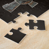 Gotische Halloween Graveyard Headstone Cross Teken Legpuzzel (Zijkant)