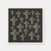 Gotische Halloween Graveyard Headstone Cross Teken Servet (Voorkant)