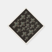 Gotische Halloween Graveyard Headstone Cross Teken Servet (Hoek)