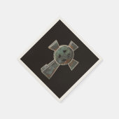 Gotische Halloween Graveyard Headstone Cross Teken Servet (Hoek)