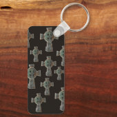 Gotische Halloween Graveyard Headstone Cross Teken Sleutelhanger (Achterkant)