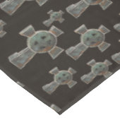 Gotische Halloween Graveyard Headstone Cross Teken Tafelkleed (Gekanteld)