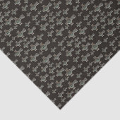 Gotische Halloween Graveyard Headstone Cross Teken Tissuepapier (Detail)