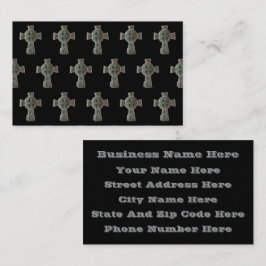 Gotische Halloween Graveyard Headstone Cross Teken Visitekaartje