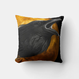  Gotische Halloween Grote Zwarte Raven Bird Kussen