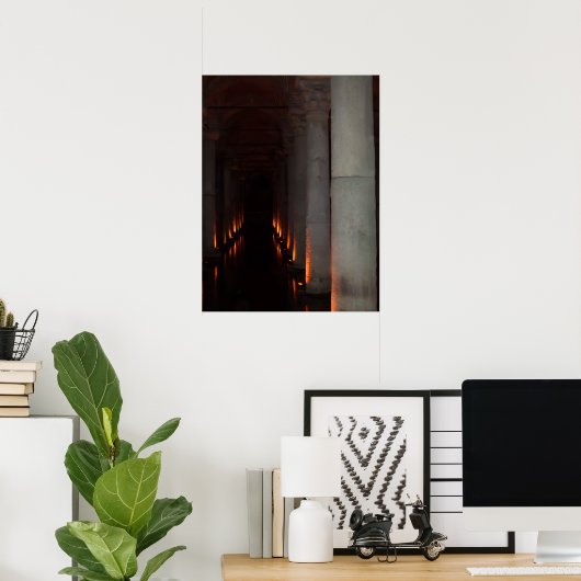 Gotische Halloween Hallway naar Hell Poster (Thuiskantoor)