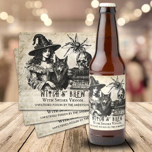 Gotische Halloween heks brouwsel schedel gif Bier Etiket