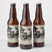 Gotische Halloween heks brouwsel schedel gif Bier Etiket (Flessen)