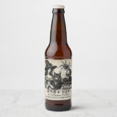 Gotische Halloween heks brouwsel schedel gif Bier Etiket (Voorkant)