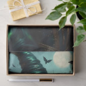 Gotische Halloween-heks met pompoenen en maanlicht Tissuepapier (Geschenk)