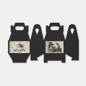 Gotische Halloween heks schedel spin wolf Bedankdoosjes (Uitgevouwen)