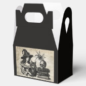 Gotische Halloween heks schedel spin wolf Bedankdoosjes (Geopend)