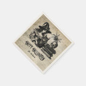 Gotische Halloween heks schedel spin wolf Servet (Hoek)