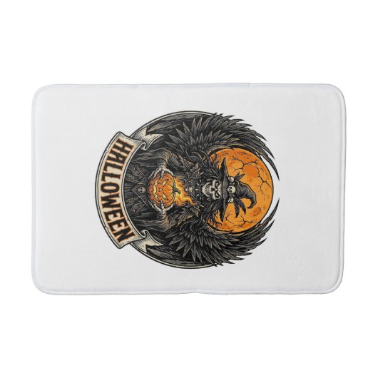 Gotische Halloween Heks Vintage Badmat (Voorkant)