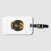 Gotische Halloween Heks Vintage Bagagelabel (Voorkant (horizontaal))