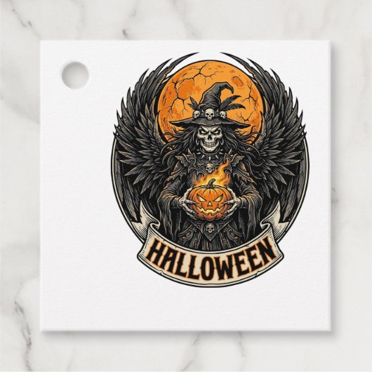 Gotische Halloween Heks Vintage Bedankjes Labels (Voorkant)