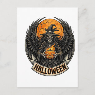 Gotische Halloween Heks Vintage Briefkaart