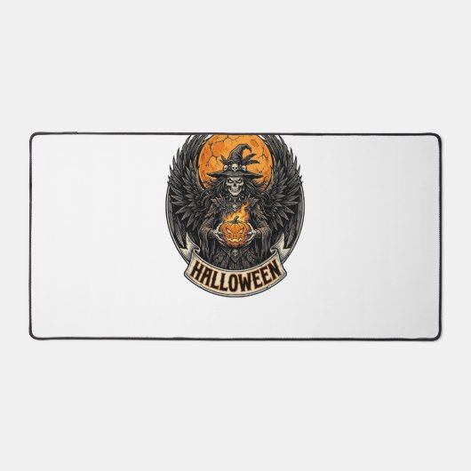 Gotische Halloween Heks Vintage Bureaumat (Voorkant)