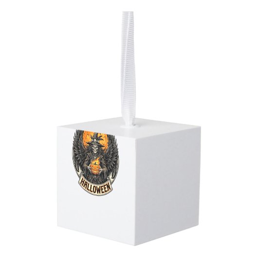 Gotische Halloween Heks Vintage Decoratie (Achter hoekig)