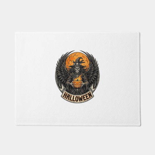 Gotische Halloween Heks Vintage Deurmat (Voorkant)