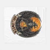 Gotische Halloween Heks Vintage Fleece Deken (Voorkant (Horizontaal))
