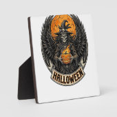 Gotische Halloween Heks Vintage Fotoplaat (Voorkant)