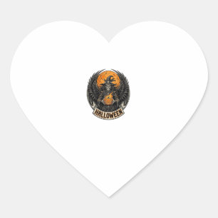 Gotische Halloween Heks Vintage Hart Sticker