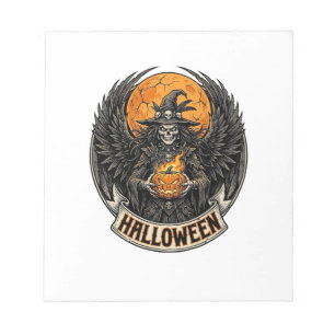 Gotische Halloween Heks Vintage Notitieblok