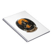 Gotische Halloween Heks Vintage Notitieboek (Rechterzijde)