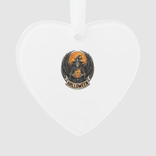 Gotische Halloween Heks Vintage Ornament (voorkant)
