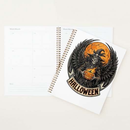 Gotische Halloween Heks Vintage Planner (Display)