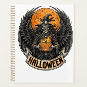 Gotische Halloween Heks Vintage Planner (Voorkant)