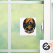 Gotische Halloween Heks Vintage Raamsticker (Huis)
