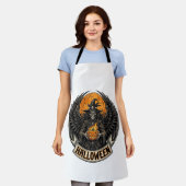 Gotische Halloween Heks Vintage Schort (Gedragen)
