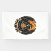 Gotische Halloween Heks Vintage Spandoek (Horizontaal)