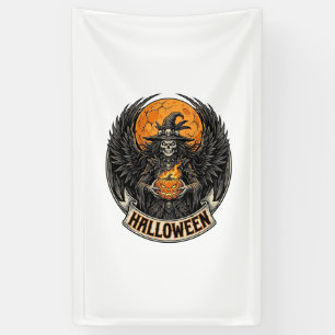 Gotische Halloween Heks Vintage Spandoek