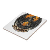 Gotische Halloween Heks Vintage Tegeltje (Zijkant)
