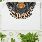 Gotische Halloween Heks Vintage Theedoek (Gevouwen)