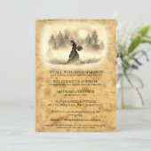  Gotische Halloween Heksenfeest Uitnodiging (Staand voorkant)